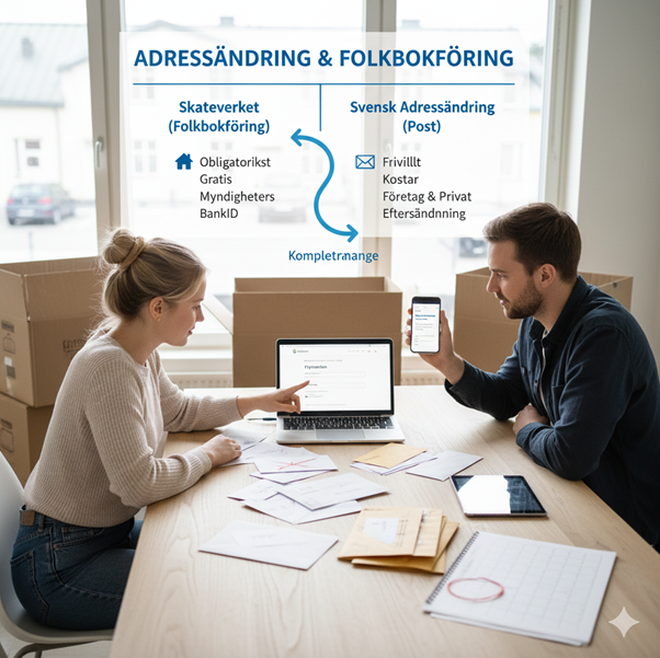Adressändring och folkbokföring vid flytt - allt du behöver veta - Pickpackflytt.se