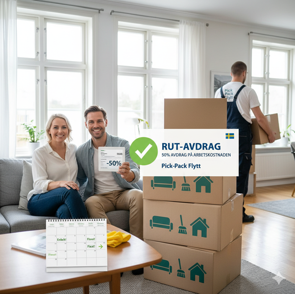 Allt du behöver veta om RUT-avdrag vid flytt och flyttstädning - PickPackFlytt.se
